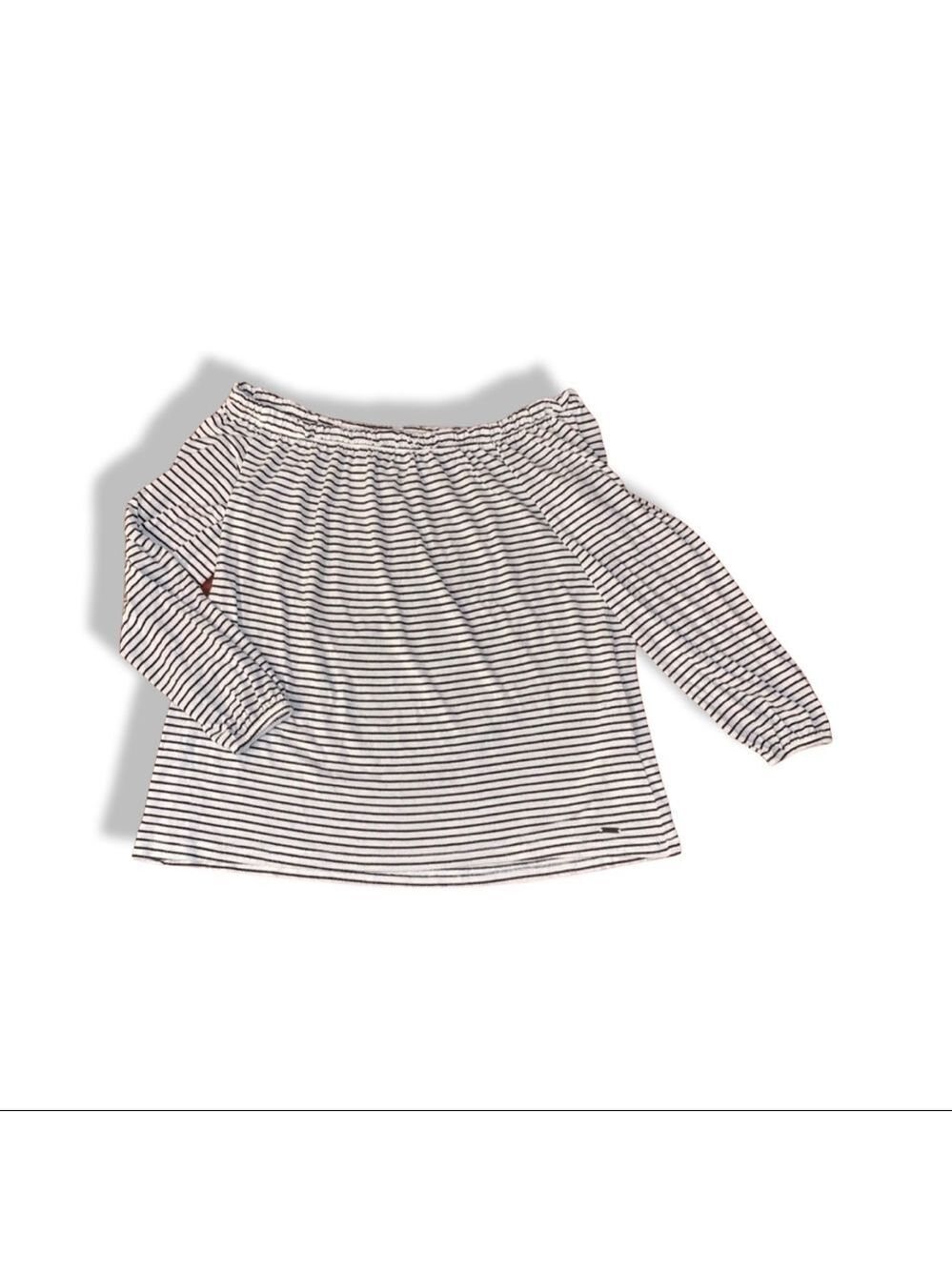 Black & White Hollister Easy Long Sleeve Tee, Small